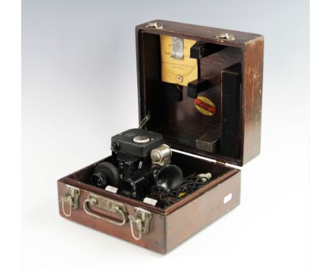 A cased Fairchild Camera And Instrument Corporation aircraft sextant, 20th century, made for the United States Air Force, wit