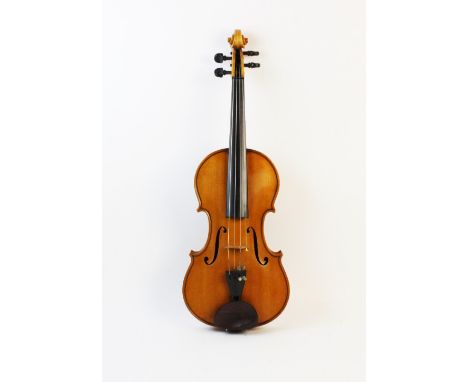 A Julian Emery violin, mid 20th century, with single piece back, rosewood chin rest and ebony pegs, maker's label to the inte