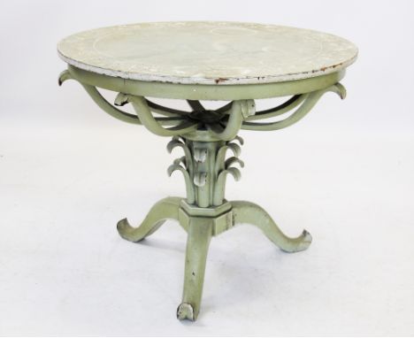 A 19th century painted occasional table, possibly Italian, purchased from Portmeirion and believed to have been the table on 