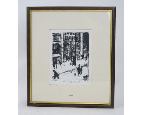 Harold Riley (1934-2023)Manchester Guardian &amp; Evening News Offices, Cross Street, Ltd Edn lithograph, No 13/15 signed and