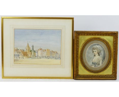 Montague Webb (1909 - 1975) 'St Peter Port, Guernsey', watercolour, gallery label verso, signed lower right, 36 x 27cm, F &am