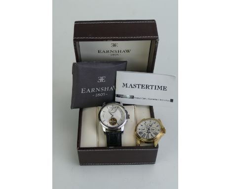 A Thomas Earnshaw Gent's Manual Wind Steel Cased Wristwatch (boxed with papers and running) and a Timepiece wristwatch 