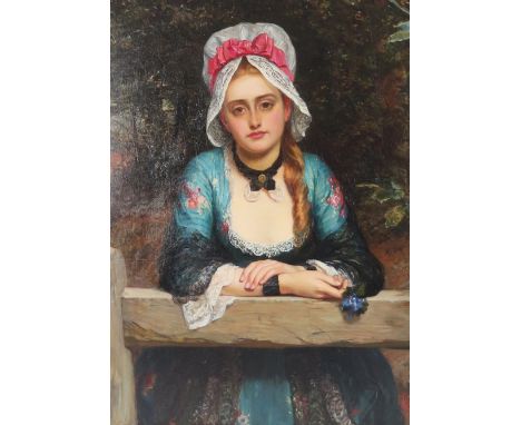 Charles Sallem Lidderdale RBA (1831 - 1895) British Portrait Painter, 'Pensive Thoughts', oil on canvas,&nbsp; 72 x 50cm, F &