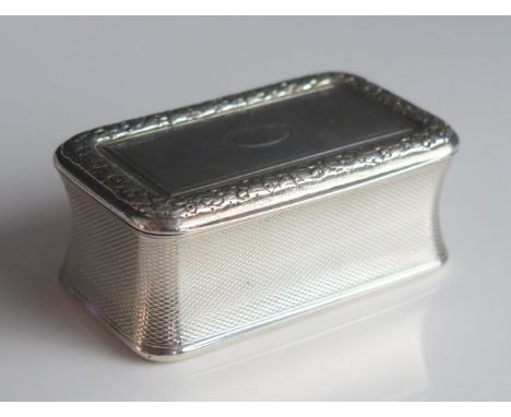 A George III silver snuff box, maker john Linnit &amp; William Atkinson, London, 1812, of rectangular outline, with moulded f