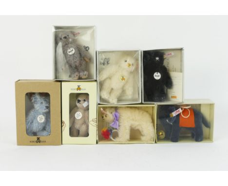 Steiff Club Miniature Yearly Gift Bears, Consecutive Years 2004-2010 - all boxed with certificates 
