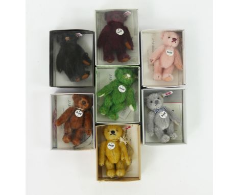 Steiff Club Miniature Yearly Gift Bears, Consecutive Years 2011-2017 - all boxed with certificates 