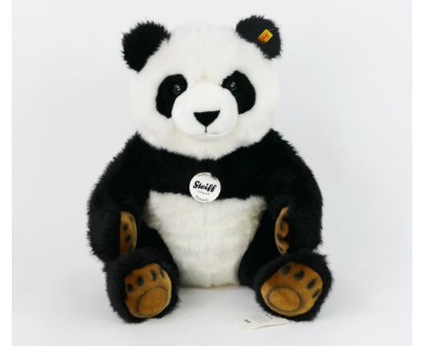 Large Steiff Pummy The Panda, 45cm when seated - with chest, ear and swing tags 