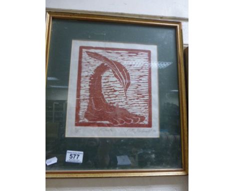 Peter Rockwell, signed limited edition etching ' Footnote ' no. 3/25