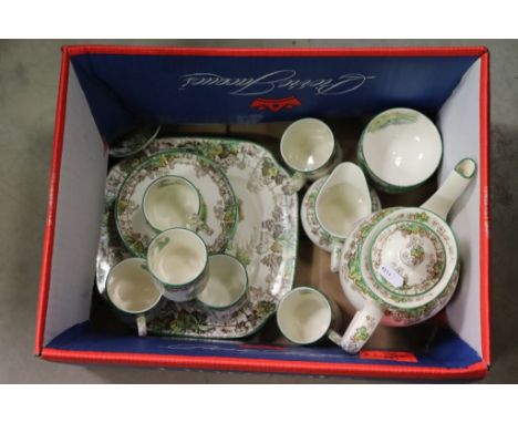 Copeland Spode teaset in Spode's Byron pattern
