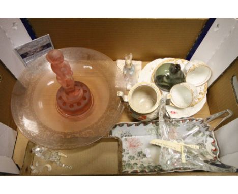 Collection of vintage ceramics and glass to include Oriental