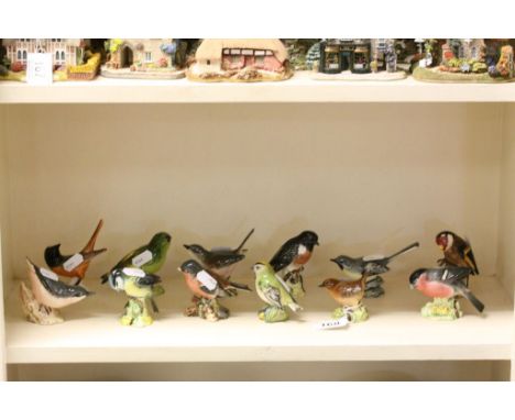 Group of 12 Beswick & Goebel ceramic birds