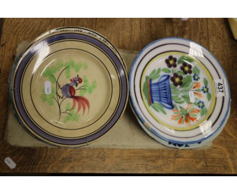 Collection of vintage plates to include Delft style  and Oriental