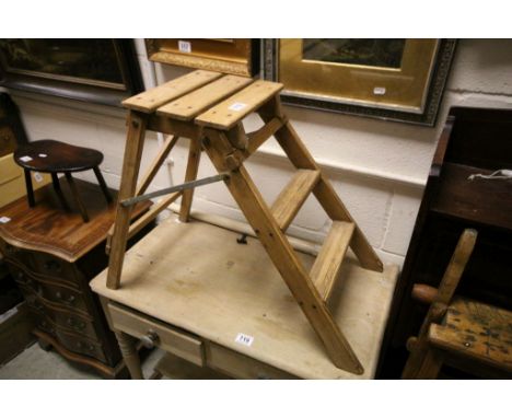 Set of Vintage Folding Pine Dresser Steps