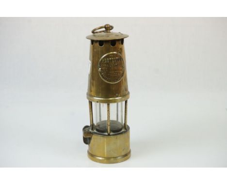 Patent Brass Miners lamp, The Protector