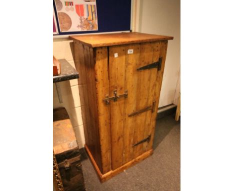 Vintage rustic Plank Construction Pine Store Cupboard