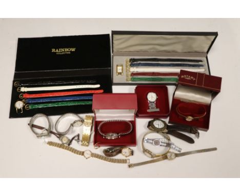 Ladies Rotary wristwatches, Constant watch, Accurist, marcasite cocktail watch, Rainbow Collection and others