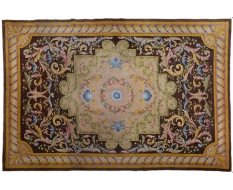 A large Spanish wool rug, from the Royal Tapestry Factory (Real Fábrica de Tapices), 20th century, Provenance: Property of a 