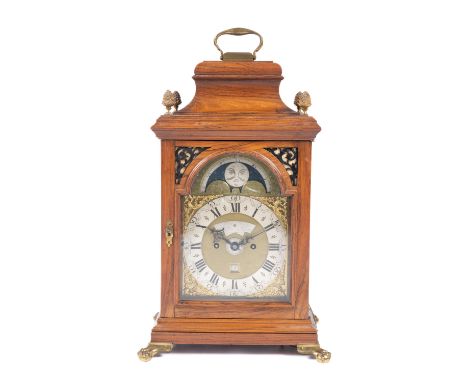 A Dutch rosewood bracket clock, A Dutch rosewood bracket clock, By Simon Antonie Hoevenaar, Arnhem, 18th century, The case wi