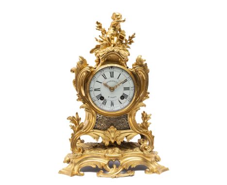 A Louis XV ormolu mantel clock, By Louis Henry Admyrault, ca. 1740-, Provenance: Property of a Dutch noble family.- acquired 