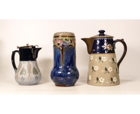 Royal Doulton Stoneware Vase, Langley Stoneware Jug &amp; Lovatt Water Jug, tallest 22cm(3) 