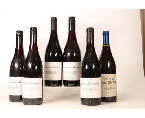 A collection of vintage Red Wines to include Cotes Du Rhone Villages 2003 &amp; 2012 M&amp;S Reserve De La Saurine(6) 