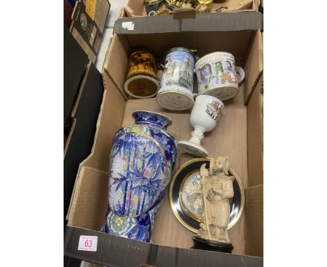 A mixed collection of items to include Spode The Street Cries of London large mug, Royal Doulton 9 days of Christmas goblet, 