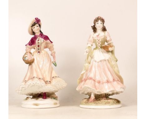 Royal Worcester for Compton Woodhouse limited edition figures Noelle &amp; The Queen of May(2) 
