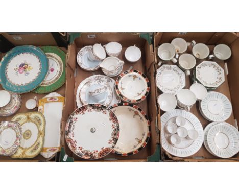 A mixed collection of ceramic items to include Paragon sandwhich tray, Old foley james kent decorative plate, Royal Worcester