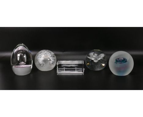 Caithness paperweights to include Distraction, Congratulations , Isadora , Morning Dew (certificate) together with Royal Mint