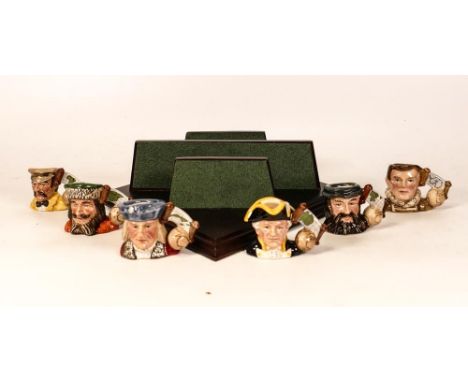 Royal Doulton Limited Edition Set of Six Explorer Collection Tiny Character Jugs Columbus D7081, Scott D7082, Da Gama D7083, 