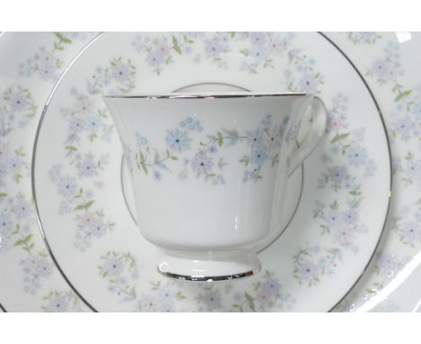 A large collection of Royal Doulton Amersham tea and dinner ware to include 9 dinner plates, 9 small bowls, 2 lidded tureens,