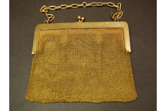 gold chainmail bag