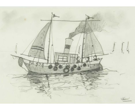 Simeon STAFFORD (1956) PZ 478 pencil on paper, signed, 21cm x 29.5cm, 41cm x 33cm framed.