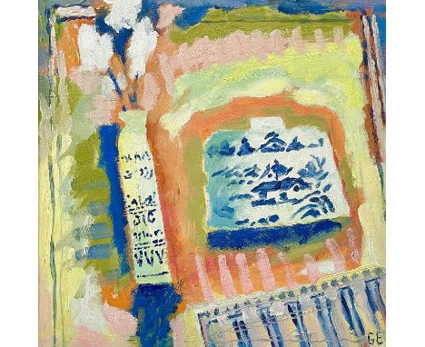 Graham EVERNDEN (1947) Chinese Pot Oil on board, signed with initials, further signed, titled and dated 2023 verso, 29cm x 29