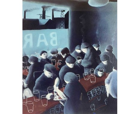 Mackenzie THORPE (1956) Lunchtime in South Bank Photolithograph, signed and titled, edition 81/850, COA verso, Washington Gre