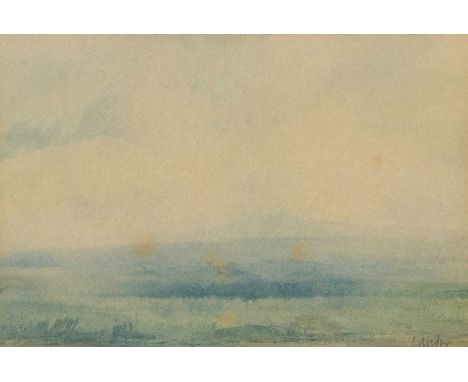 Kenneth LAUDER (1916-2004) Manx Landscape Watercolour on paper, signed, titled to label verso, 9cm x 13cm, 26cm x 30cm framed