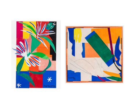 After Henri MATISSE 'Memory of Oceania' and 'Creole Dancer' Prints, 54cm x 54cm and 75cm x 55cm, 102cm x 77cm framed.