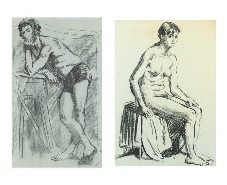 Hyman SEGAL (1914-2004) Two works  Pastel on paper, each signed, the largest measures 51 x 35.5cm, 64 x 49cm framed. (2)