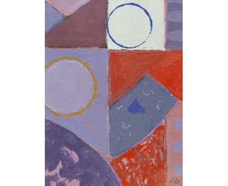 Ray BARRY (1931-2022) Blue Moon Acrylic on card, signed, titled to artist's label verso, 19cm x 14.5cm, 37.5cm x 28cm framed.