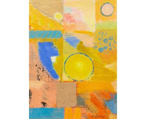 Ray BARRY (1931-2022) Sunblush Acrylic on card, signed, titled to artist's label verso, 23cm x 17cm, 46cm x 37.5cm framed.
Ra