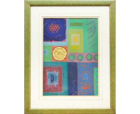 Ray BARRY (1931-2022) Green Amity Acrylic, signed, titled to artist's label verso, 36cm x 25.5cm, 54cm x 43cm framed
Ray Barr