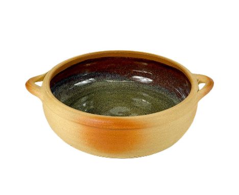 Boscean Pottery Bowl Ceramic, diameter including handles 28cm.