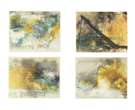 Ian HARROLD (XX-XXI) Four prints Each a digital edition from the exhibition 'St Ives - The New Pier', printed with archival p