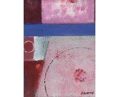 Ray BARRY (1931-2022) Silver Lining II Acrylic and mixed media on card, signed, titled to artist's label verso, 25cm x 18.5cm