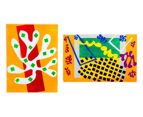 After Henri MATISSE 'Les Codomas' and 'White Alga on Orange and Red' Prints, 40cm x 62cm and 57cm x 43cm, 62cm x 82cm and 83c