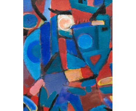 Ray BARRY (1931-2022) Masque Acrylic on card, signed, titled to artist's label verso, 24cm x 19.5cm, 42.5cm x 50cm framed.
Ra