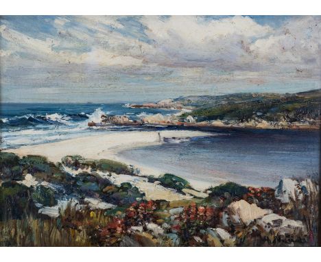 Pieter Hugo NaudÃ© (South African 1868-1941) PALMIET LAGOON signed oil on panel PROVENANCECollection of Professor J. Smith, S
