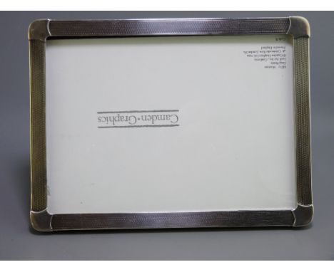 SILVER EASEL PICTURE FRAME, engine turned, Birmingham 1921, 17.5 x 12.5cms (7 x 5in)