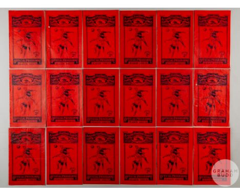 Complete run of Arsenal home match programmes, 1932-33, lacking West Bromwich Albion 31st August 1932, Derby County 8th Octob