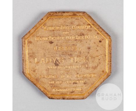 A Ladies Lancashire County and Manchester Cricket Club 1893 season ticket/fixture book, covers marked